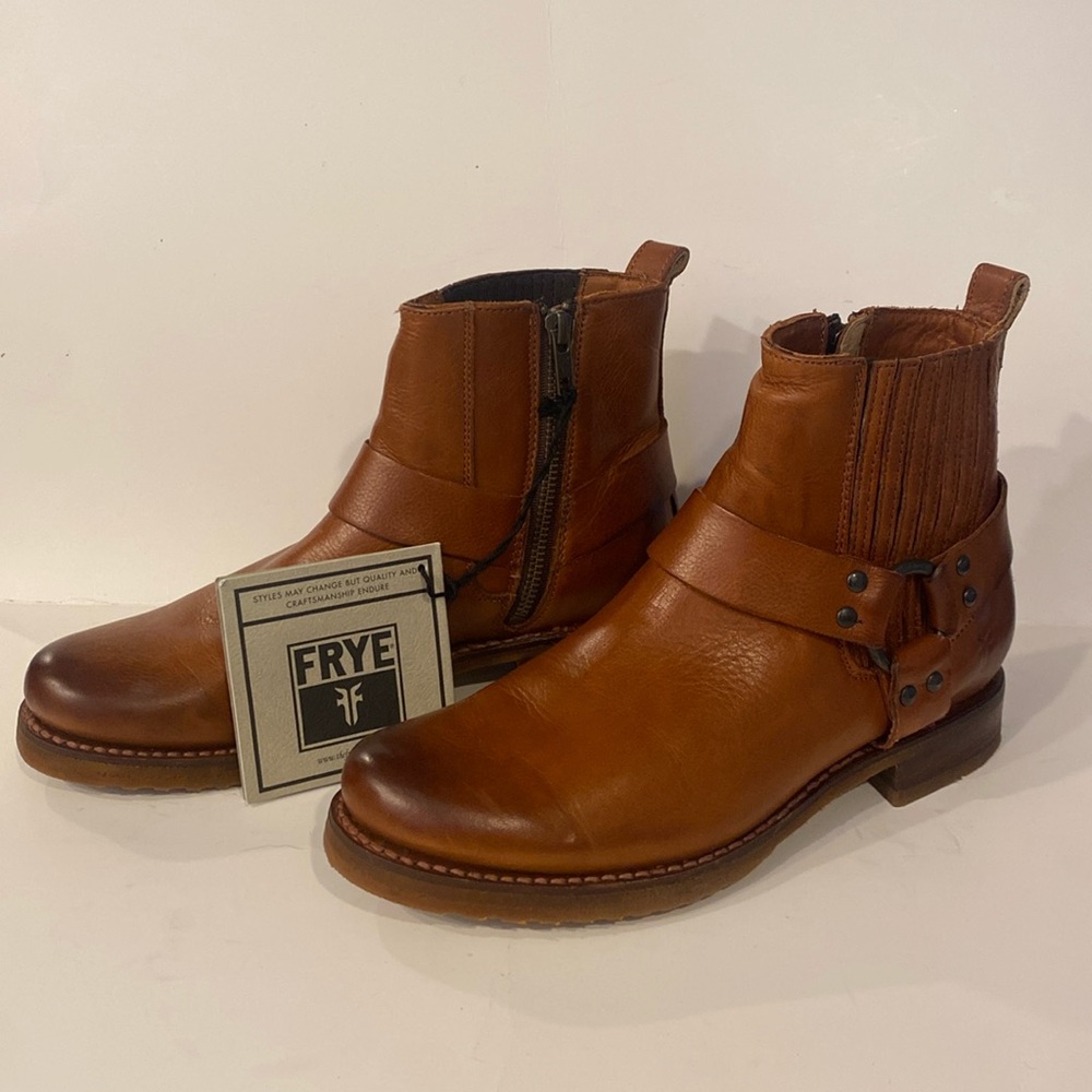 NIB Frye Veronica Harness Chelsea Whiskey boots.